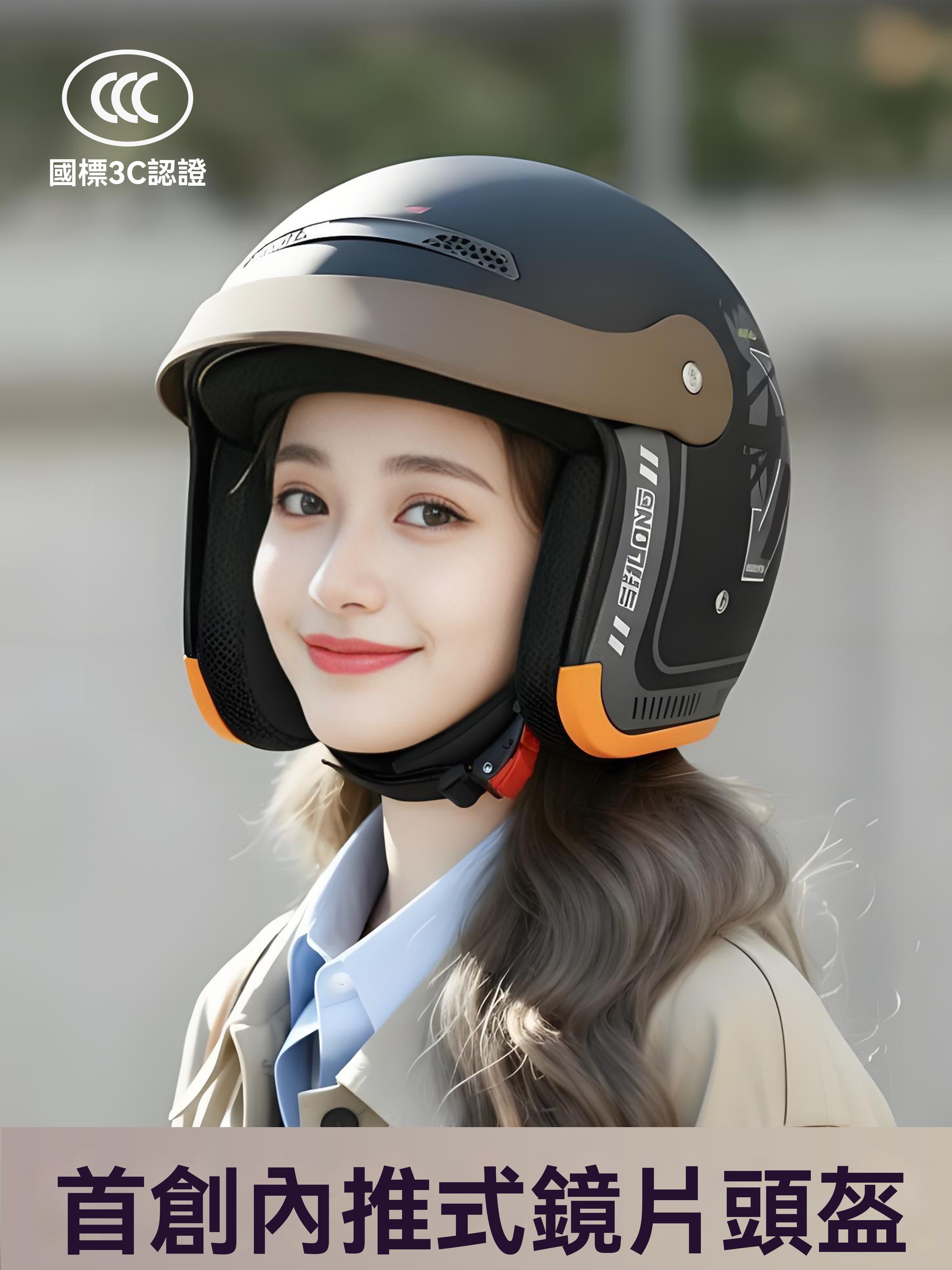 🔥台灣爆款 3C認證電動車頭盔男女半罩式電瓶 車冬保暖防寒四季通用半罩安全帽  限時優惠中✨ 